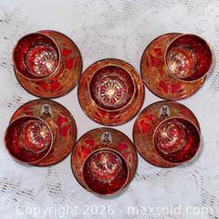 MaxSold Auction: Pasabahce Persian Tea Set 2-3/4oz - Six Authentic Pasabahce Sylvana Red & Gold Tea Pairs 42411 - Richmond (British Columbia, Canada) SELLER MANAGED Moving Online Auction - Gollner Avenue (CONDO)