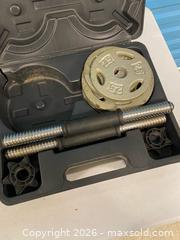 MaxSold Auction: Adjustable Dumbbell Set with Weights and Case - Vancouver (British Columbia, Canada) SELLER MANAGED Reseller Online Auction - East 7th Avenue (STORAGE)