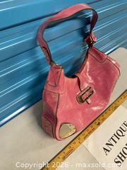 MaxSold Auction: Guess Pink Shoulder Handbag with Metal Accents - Vancouver (British Columbia, Canada) SELLER MANAGED Reseller Online Auction - East 7th Avenue (STORAGE)