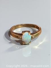 MaxSold Auction: 10k Gold Opal and Diamond Ring - Esquimalt (British Columbia, Canada) PARTNER MANAGED Reseller Online Auction -  Lampson Street