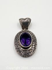 MaxSold Auction: Amethyst Sterling Silver Pendant 2” 13.97g - Esquimalt (British Columbia, Canada) PARTNER MANAGED Reseller Online Auction -  Lampson Street