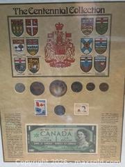MaxSold Auction: Canadian Centennial Collection Silver Coins Framed - Esquimalt (British Columbia, Canada) PARTNER MANAGED Reseller Online Auction -  Lampson Street