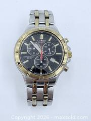 MaxSold Auction: Citizen Men’s Quartz Chronograph 40mm Watch - Two-Tone WR100 Black Dial - Esquimalt (British Columbia, Canada) PARTNER MANAGED Reseller Online Auction -  Lampson Street