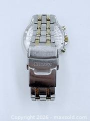 MaxSold Auction: Citizen Men’s Quartz Chronograph 40mm Watch - Two-Tone WR100 Black Dial - Esquimalt (British Columbia, Canada) PARTNER MANAGED Reseller Online Auction -  Lampson Street
