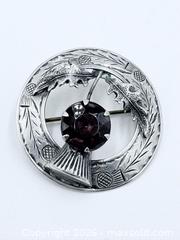 MaxSold Auction: Scottish Amethyst Sterling Silver Thistle Broach  - Esquimalt (British Columbia, Canada) PARTNER MANAGED Reseller Online Auction -  Lampson Street
