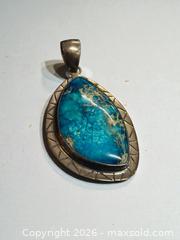MaxSold Auction: Sterling Silver Blue Jasper Pendant - Esquimalt (British Columbia, Canada) PARTNER MANAGED Reseller Online Auction -  Lampson Street