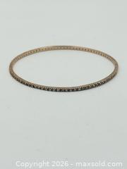 MaxSold Auction: Sterling Silver Clear Stone Bangle 3” - Esquimalt (British Columbia, Canada) PARTNER MANAGED Reseller Online Auction -  Lampson Street