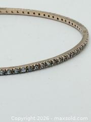 MaxSold Auction: Sterling Silver Clear Stone Bangle 3” - Esquimalt (British Columbia, Canada) PARTNER MANAGED Reseller Online Auction -  Lampson Street