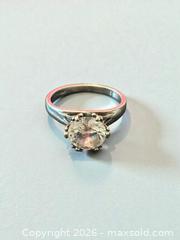 MaxSold Auction: Sterling Silver Clear Stone Ring Size 8 - Esquimalt (British Columbia, Canada) PARTNER MANAGED Reseller Online Auction -  Lampson Street