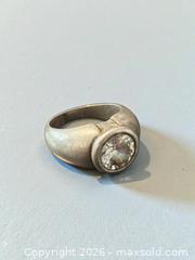 MaxSold Auction: Sterling Silver Clear Stone Ring Size 8.75 - Esquimalt (British Columbia, Canada) PARTNER MANAGED Reseller Online Auction -  Lampson Street
