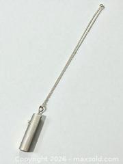MaxSold Auction: Sterling Silver Cylindrical Pendant Necklace - Esquimalt (British Columbia, Canada) PARTNER MANAGED Reseller Online Auction -  Lampson Street