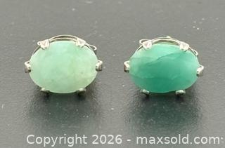 MaxSold Auction: Sterling Silver Emerald Earrings  - Esquimalt (British Columbia, Canada) PARTNER MANAGED Reseller Online Auction -  Lampson Street