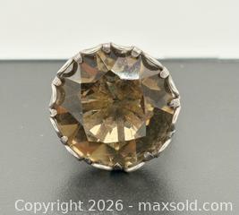 MaxSold Auction: Sterling Silver Large Smokey Quartz Ring Size 6  - Esquimalt (British Columbia, Canada) PARTNER MANAGED Reseller Online Auction -  Lampson Street