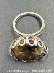 MaxSold Auction: Sterling Silver Large Smokey Quartz Ring Size 6  - Esquimalt (British Columbia, Canada) PARTNER MANAGED Reseller Online Auction -  Lampson Street