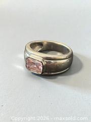 MaxSold Auction: Sterling Silver Pink Stone Ring Size 7 - Esquimalt (British Columbia, Canada) PARTNER MANAGED Reseller Online Auction -  Lampson Street