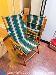 MaxSold Auction: Vintage Wood and Canvas Folding Chairs B - Allentown (Pennsylvania, USA) PARTNER MANAGED Downsizing Online Auction - North Berks Street