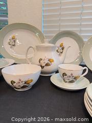 MaxSold Auction: A Garden Party Classic: W.H. Grindley Floral China Tea & Dinnerware Set   - Roseville (California, USA) PARTNER MANAGED Moving Online Auction - Marie Court #2