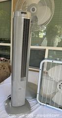 MaxSold Auction: Breezy Fan Bundle — (2) Oscillating Tower Fans, Box Fan and Large Pedestal Fan - Roseville (California, USA) PARTNER MANAGED Moving Online Auction - Marie Court #2