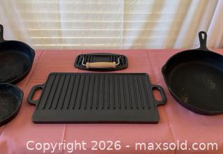 MaxSold Auction: Cast Iron Cooking Collection – Skillets & Double Burner Griddle - Roseville (California, USA) PARTNER MANAGED Moving Online Auction - Marie Court #2