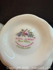 MaxSold Auction: Charming Royal Albert “Months of the Year” Floral Teacup Set with Matching Tea Service Pieces - Roseville (California, USA) PARTNER MANAGED Moving Online Auction - Marie Court #2