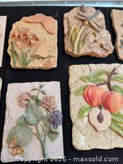 MaxSold Auction: Cottagecore Kitchen Wall Décor Lot – Fruit & Florals, Tiles, Bee thermometer and Sunflower Dish - Roseville (California, USA) PARTNER MANAGED Moving Online Auction - Marie Court #2