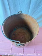 MaxSold Auction: Large Vintage Copper Cauldron with Iron Handles - Roseville (California, USA) PARTNER MANAGED Moving Online Auction - Marie Court #2