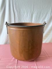 MaxSold Auction: Large Vintage Copper Cauldron with Iron Handles - Roseville (California, USA) PARTNER MANAGED Moving Online Auction - Marie Court #2