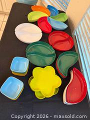 MaxSold Auction: Melamine Petal Serving Set  - Roseville (California, USA) PARTNER MANAGED Moving Online Auction - Marie Court #2