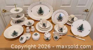 MaxSold Auction: Nikko “Happy Holidays” Christmas Tree Dinnerware & Serveware Collection – Large Assortment - Roseville (California, USA) PARTNER MANAGED Moving Online Auction - Marie Court #2