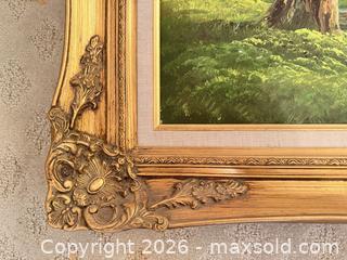 MaxSold Auction: Original Art #1 - Serene River Scene in Ornate Gold Frame - Roseville (California, USA) PARTNER MANAGED Moving Online Auction - Marie Court #2