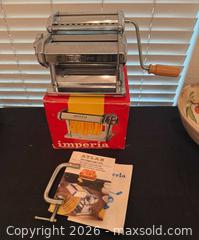 MaxSold Auction: Pasta Night Starter Lot: Imperia Pasta Machine, Fruit & Floral Serveware  - Roseville (California, USA) PARTNER MANAGED Moving Online Auction - Marie Court #2