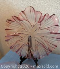 MaxSold Auction: Pretty in Pink: Mikasa Floral Art Glass Serving Plates & Accent Dishes (5-Pieces) - Roseville (California, USA) PARTNER MANAGED Moving Online Auction - Marie Court #2