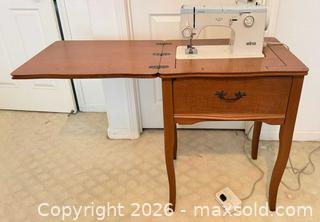 MaxSold Auction: Sew Much Fun - Vintage Elna Sewing Machine, Folding Cabinet, Wooden Stool and Notions  - Roseville (California, USA) PARTNER MANAGED Moving Online Auction - Marie Court #2
