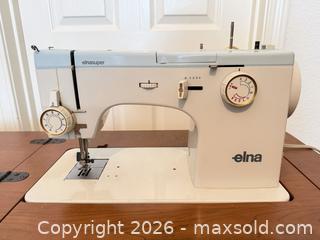 MaxSold Auction: Sew Much Fun - Vintage Elna Sewing Machine, Folding Cabinet, Wooden Stool and Notions  - Roseville (California, USA) PARTNER MANAGED Moving Online Auction - Marie Court #2