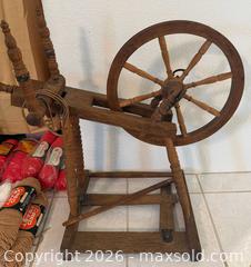 MaxSold Auction: Spin and Knit Starter Kit — Huge Yarn Stash and Vintage Spinning Wheel  - Roseville (California, USA) PARTNER MANAGED Moving Online Auction - Marie Court #2