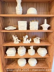 MaxSold Auction: Tall Wood Shelf and White Porcelain Figurines  - Roseville (California, USA) PARTNER MANAGED Moving Online Auction - Marie Court #2