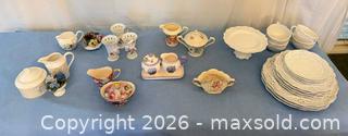 MaxSold Auction: Vintage Tea Party Set – White Lace Dinnerware and Assorted Cream and Sugar Bowls  - Roseville (California, USA) PARTNER MANAGED Moving Online Auction - Marie Court #2