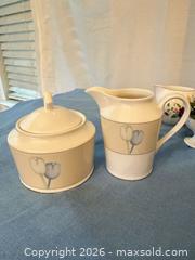 MaxSold Auction: Vintage Tea Party Set – White Lace Dinnerware and Assorted Cream and Sugar Bowls  - Roseville (California, USA) PARTNER MANAGED Moving Online Auction - Marie Court #2