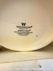 MaxSold Auction: Vintage Wedgwood Queens Filigree Dinnerware Set and Coordinating Goblets  - Roseville (California, USA) PARTNER MANAGED Moving Online Auction - Marie Court #2