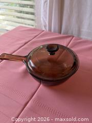 MaxSold Auction: Visions Amber Glass Cookware Set by Corning - Roseville (California, USA) PARTNER MANAGED Moving Online Auction - Marie Court #2