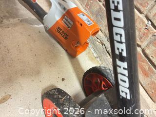 MaxSold Auction: Stihl Cordless Wheeled Edger - Orange - Plano (Texas, USA) SELLER MANAGED Downsizing Online Auction -  Pin Oak Lane
