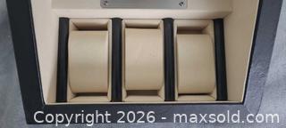 MaxSold Auction: Black 5-Watch Winder with Wood Lacquer Exterior - Toronto (Ontario, Canada) PARTNER MANAGED Reseller Online Auction - Queen Street West.