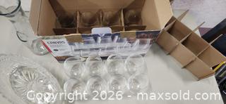 MaxSold Auction: 16 European Made Stemless Wine Glasses, Fruit Bowl and Decanter - Pelham (Ontario, Canada) SELLER MANAGED Reseller Online Auction - Foss Road