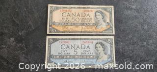 MaxSold Auction: 2 Canadian Paper Currency Bills, Circulated, 1954 - Pelham (Ontario, Canada) SELLER MANAGED Reseller Online Auction - Foss Road