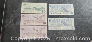 MaxSold Auction: 5 Canadian Paper Currency Lot, Circulated - Pelham (Ontario, Canada) SELLER MANAGED Reseller Online Auction - Foss Road