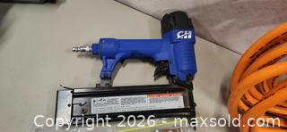 MaxSold Auction: Air Nailer Plus Air Hose, Nails and Compressor Accessories - Pelham (Ontario, Canada) SELLER MANAGED Reseller Online Auction - Foss Road