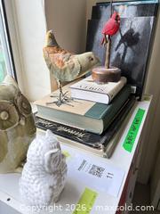 MaxSold Auction: Ceramic & Wooden Bird Figurine and Bookshelf Set with Assorted Hardcover Books - New Westminster (British Columbia, Canada) PARTNER MANAGED Downsizing Online Auction -  Jamieson Court (CONDO)