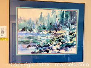 MaxSold Auction: Framed Watercolor Landscape Painting, Signed (lower left) - New Westminster (British Columbia, Canada) PARTNER MANAGED Downsizing Online Auction -  Jamieson Court (CONDO)