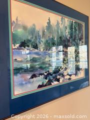 MaxSold Auction: Framed Watercolor Landscape Painting, Signed (lower left) - New Westminster (British Columbia, Canada) PARTNER MANAGED Downsizing Online Auction -  Jamieson Court (CONDO)