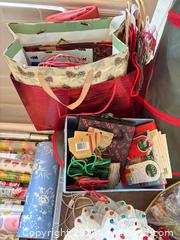 MaxSold Auction: Holiday wrapping supplies lot with wrapping paper, gift bags & tree - New Westminster (British Columbia, Canada) PARTNER MANAGED Downsizing Online Auction -  Jamieson Court (CONDO)